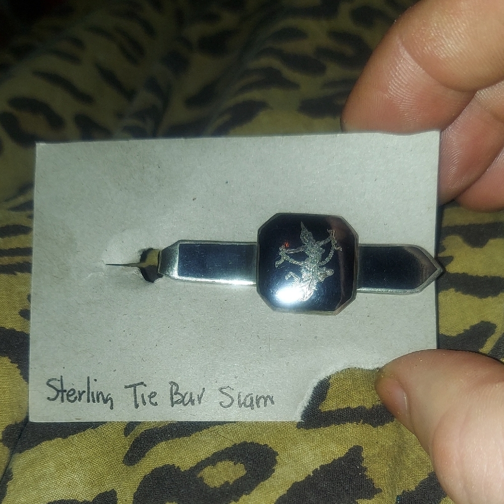 925 Sterling Silver Thai Siam Vintage Mens Accessories